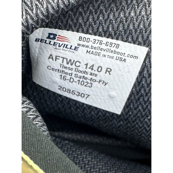Belleville Men's AFTWC 14.0 R Military Tactical Combat Boots Coyote Leather USA - Picture 6 of 12